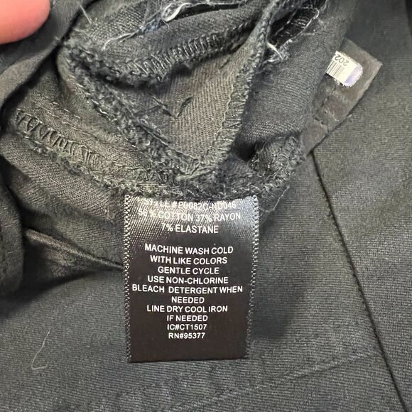 Sanctuary Pants Womens M/L Medium Large Black City Peg Twill Faux Leather Slim - Picture 4 of 11